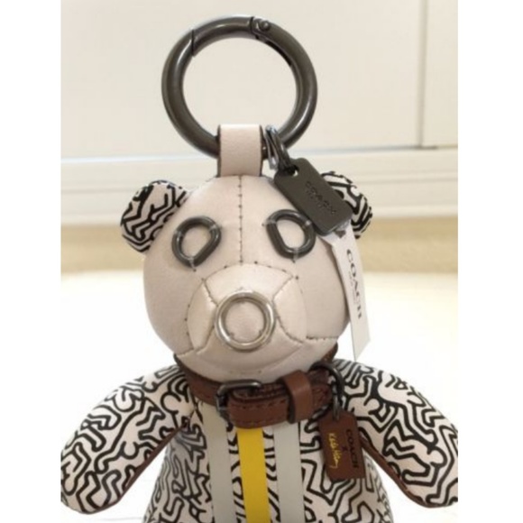 COACH New York KEITH HARING BEAR KEY RING CHARM - Picture 2 of 5